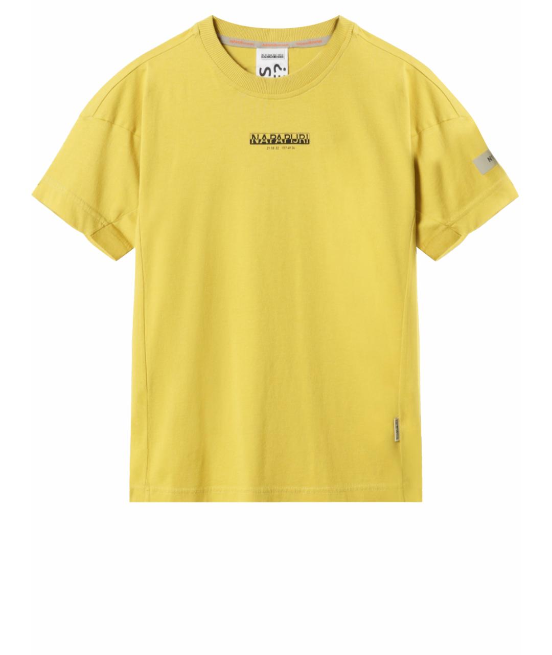 NAPAPIJRI Желтая хлопковая футболка, фото 1