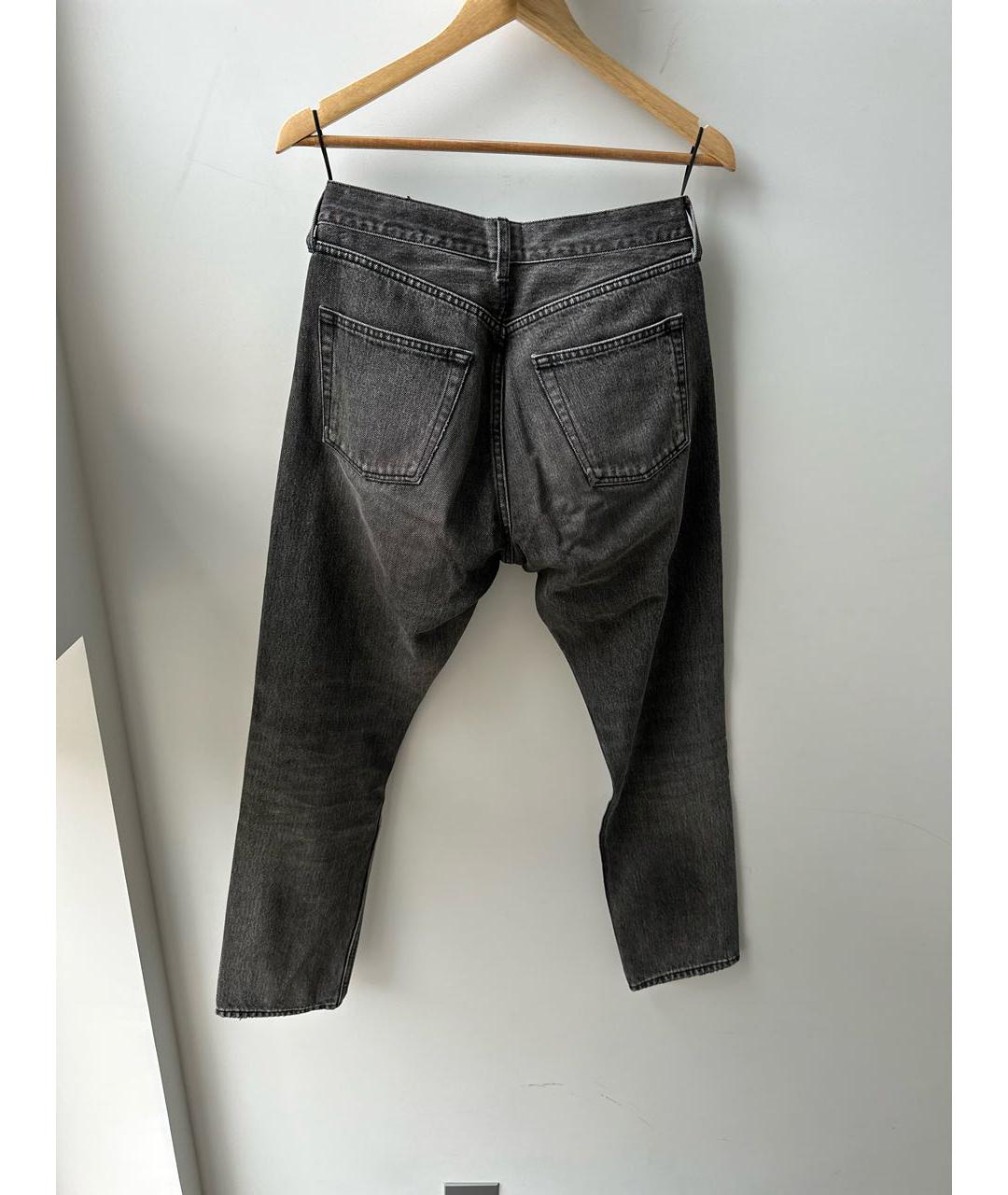 BALENCIAGA Серые хлопковые прямые джинсы, фото 2