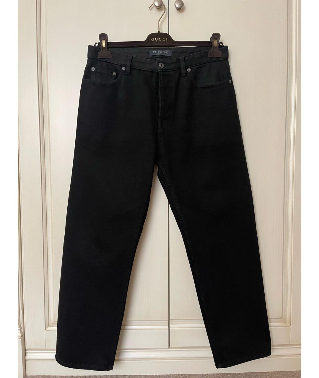 VALENTINO Черные хлопковые прямые джинсы, фото 7