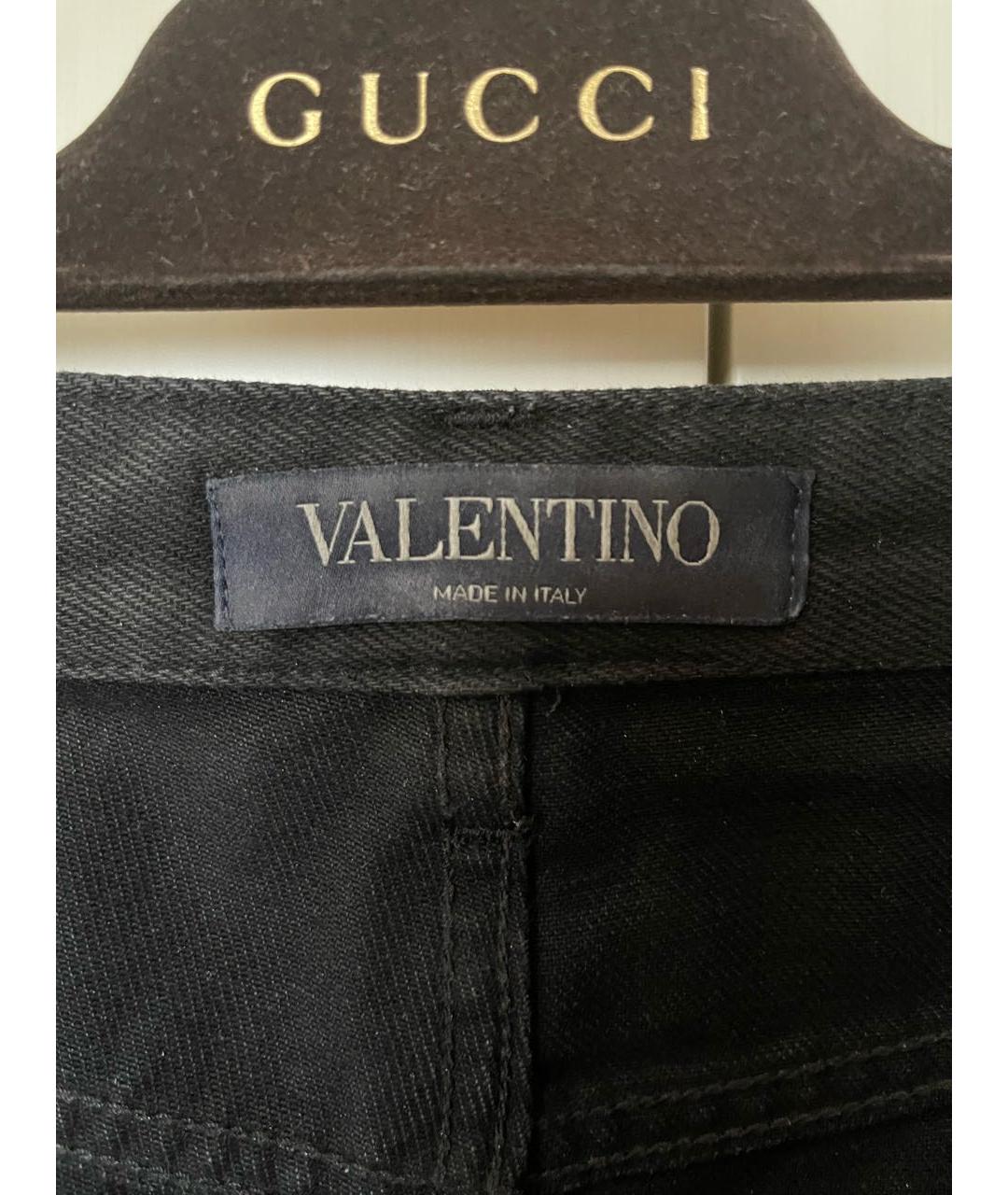 VALENTINO Черные хлопковые прямые джинсы, фото 5