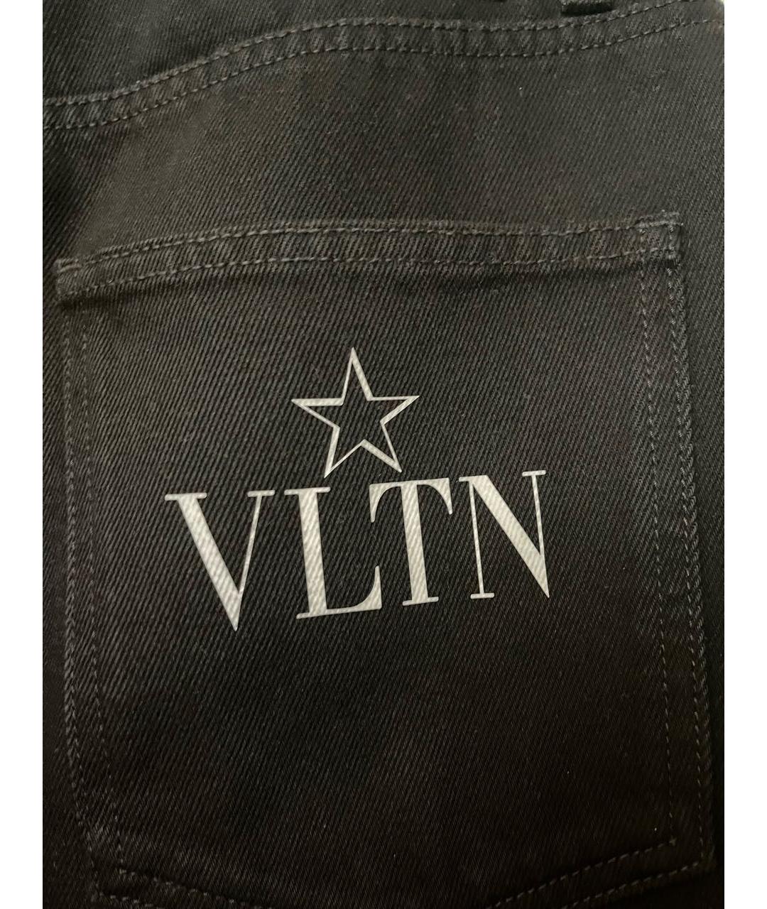 VALENTINO Черные хлопковые прямые джинсы, фото 4