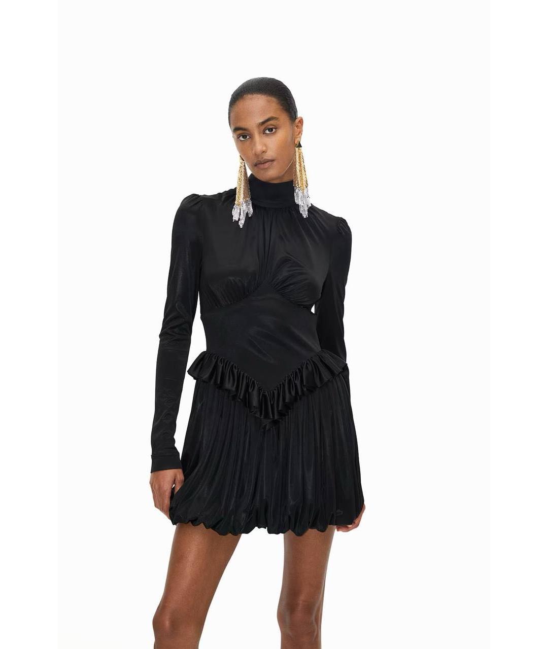 PACO RABANNE Черное ацетатное вечернее платье, фото 3