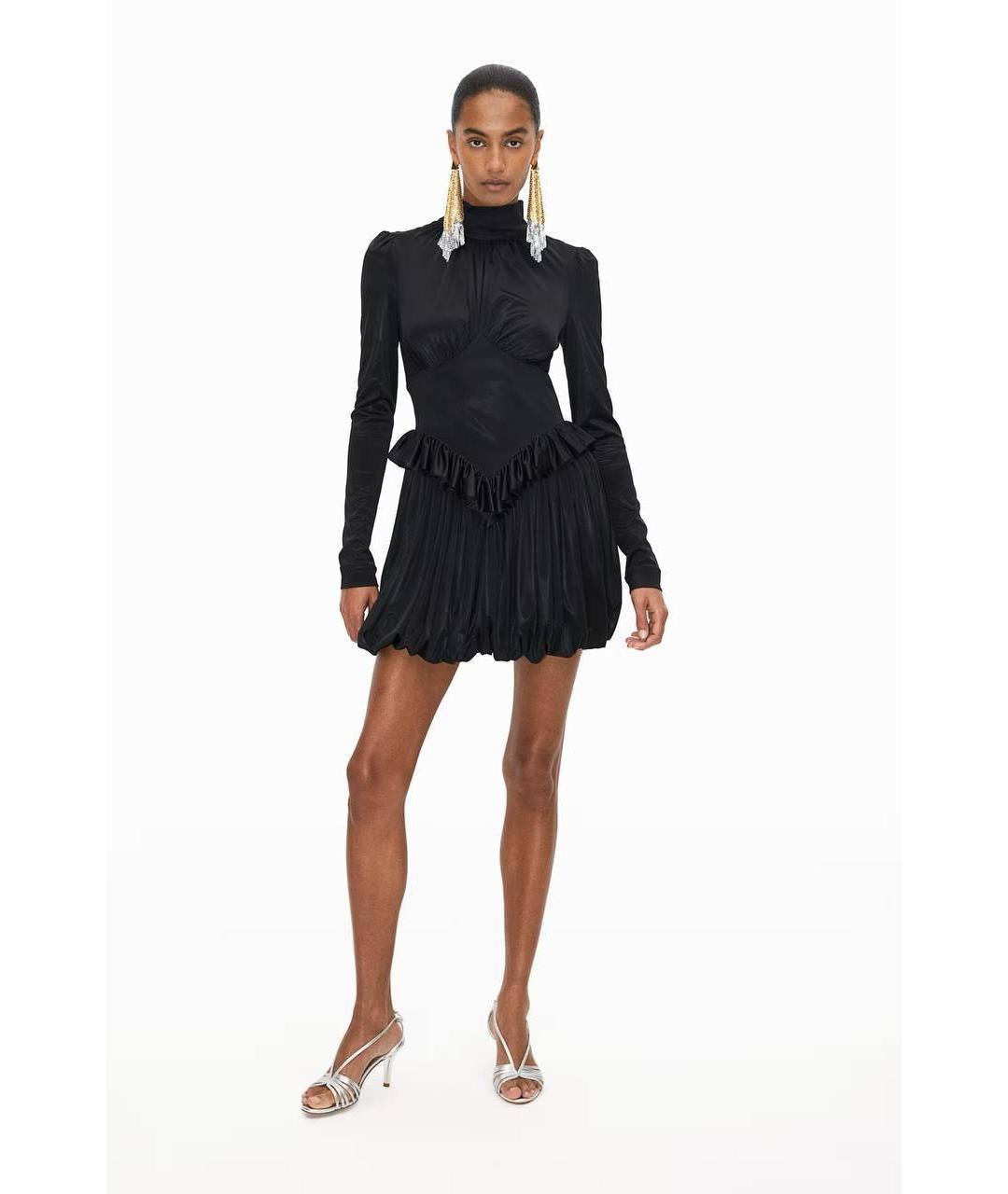 PACO RABANNE Черное ацетатное вечернее платье, фото 2