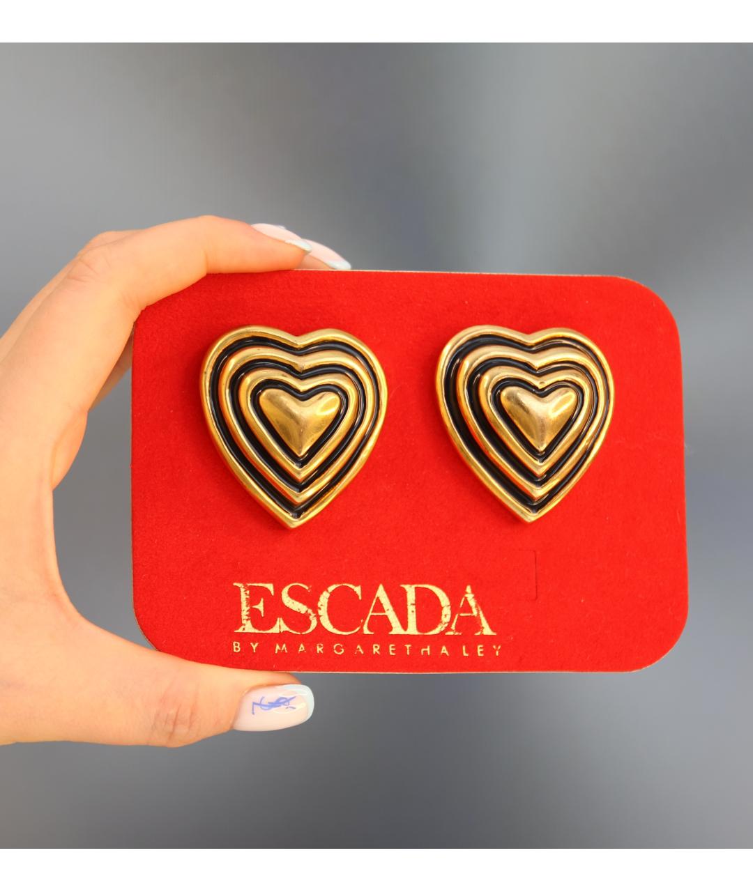 ESCADA Золотые позолоченные клипсы, фото 3