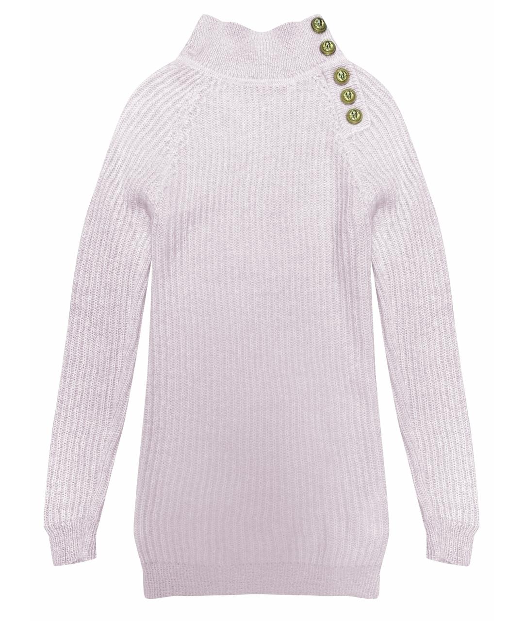BALMAIN Розовый шерстяной джемпер / свитер, фото 1