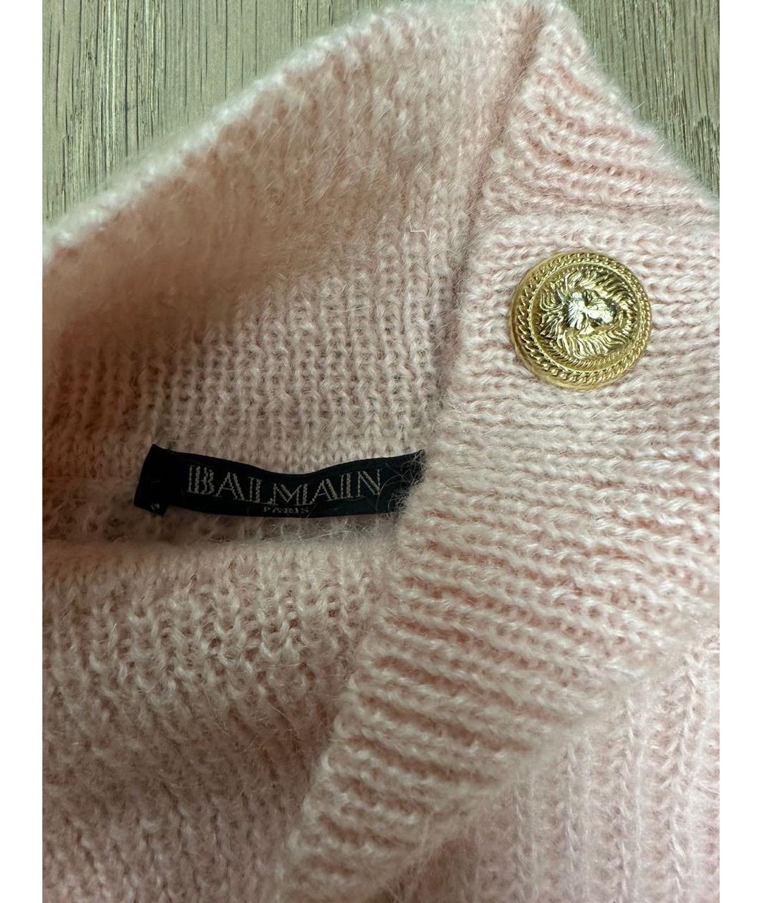 BALMAIN Розовый шерстяной джемпер / свитер, фото 3
