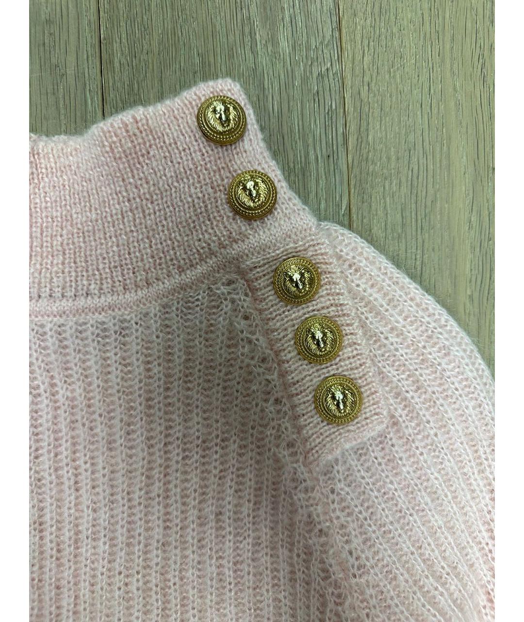 BALMAIN Розовый шерстяной джемпер / свитер, фото 5