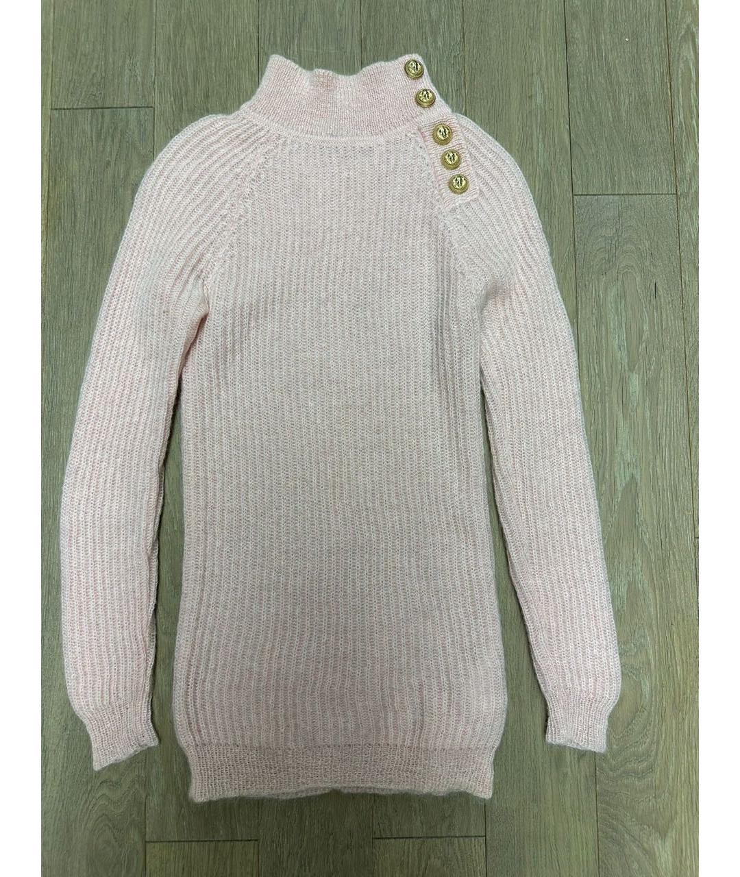 BALMAIN Розовый шерстяной джемпер / свитер, фото 6