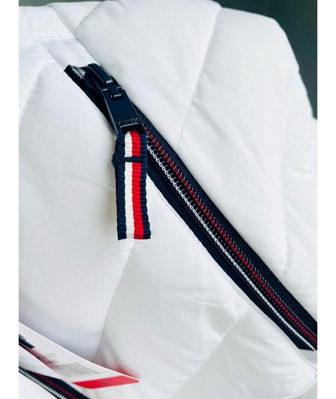 TOMMY HILFIGER Белая полиэстеровая куртка, фото 4