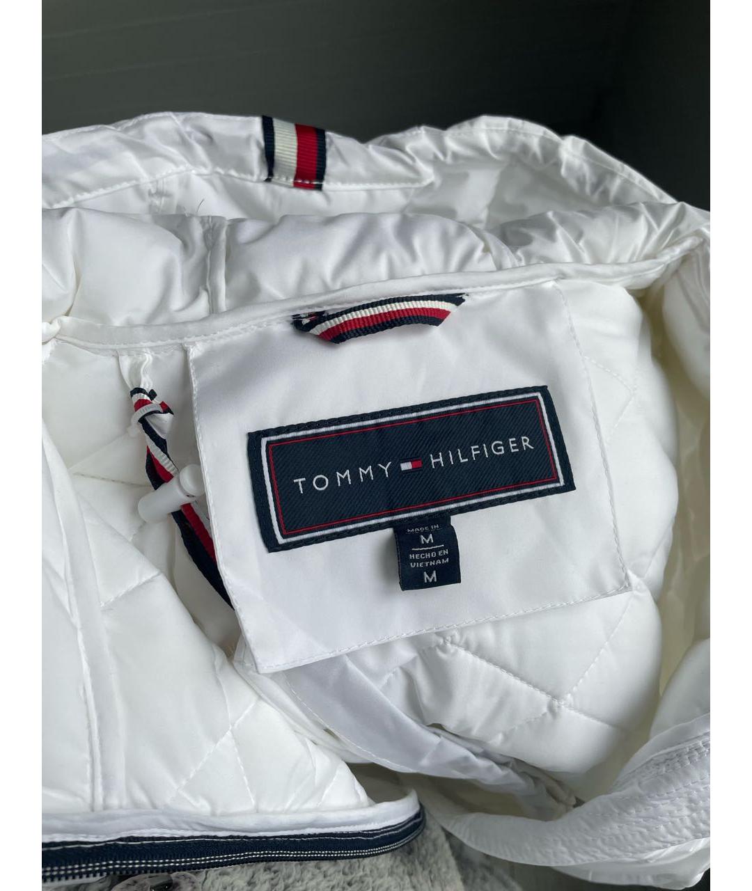 TOMMY HILFIGER Белая полиэстеровая куртка, фото 3