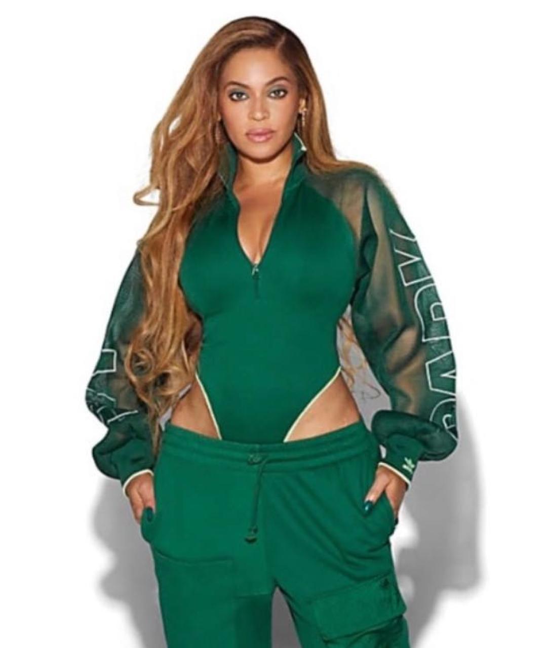 ADIDAS Зеленый полиэстеровый корсет, фото 5