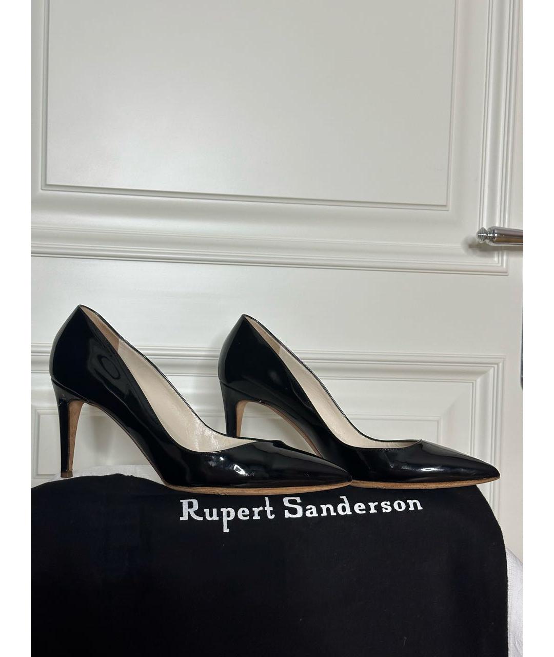 RUPERT SANDERSON Черные кожаные туфли, фото 2