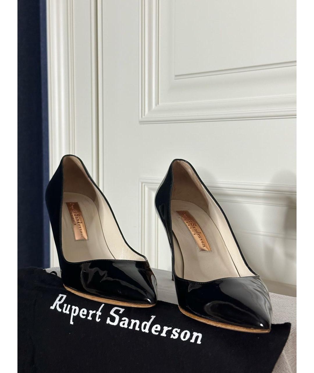 RUPERT SANDERSON Черные кожаные туфли, фото 3