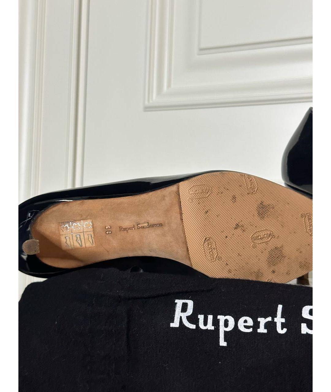 RUPERT SANDERSON Черные кожаные туфли, фото 5