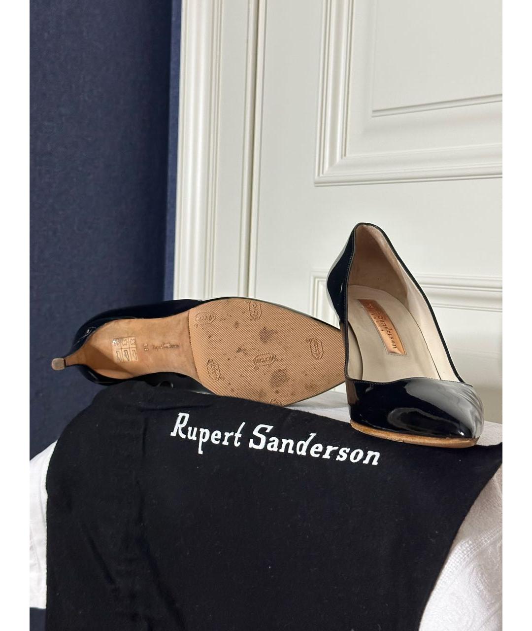 RUPERT SANDERSON Черные кожаные туфли, фото 4