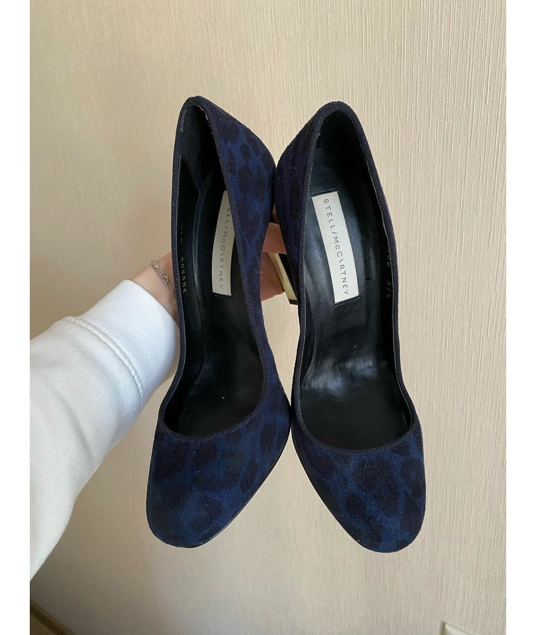 STELLA MCCARTNEY Темно-синие текстильные туфли, фото 2