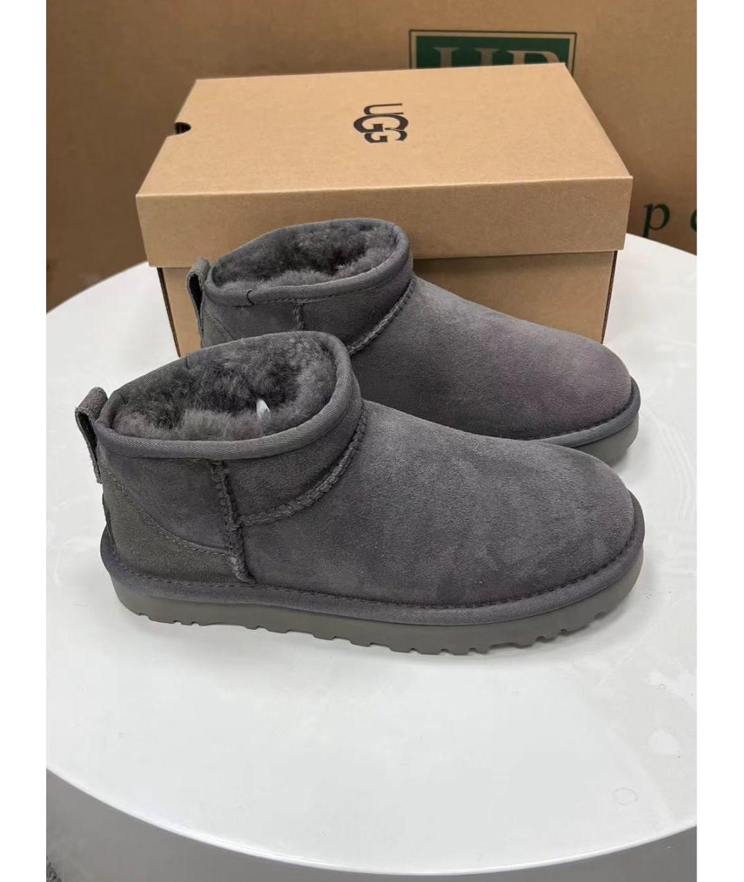 UGG AUSTRALIA Серые замшевые ботинки, фото 6