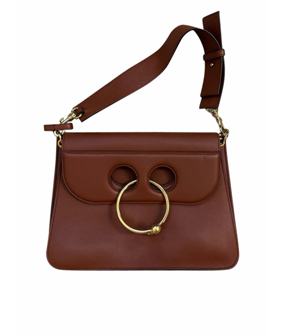J.W.ANDERSON Коричневая кожаная сумка с короткими ручками, фото 1