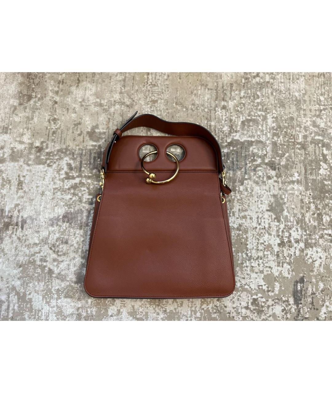 J.W.ANDERSON Коричневая кожаная сумка с короткими ручками, фото 3