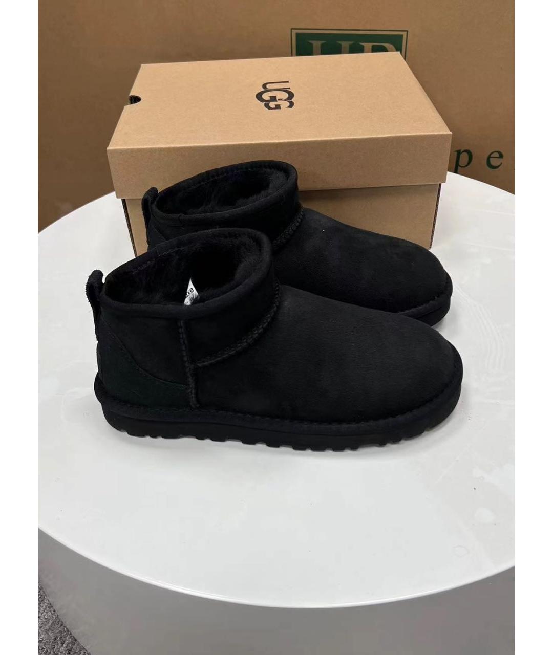 UGG AUSTRALIA Черные замшевые ботинки, фото 6