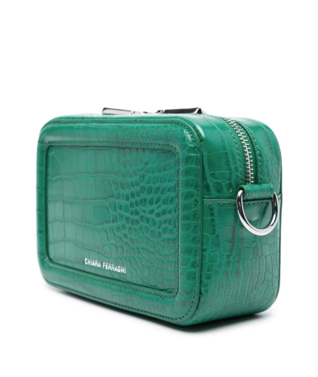 CHIARA FERRAGNI Зеленая сумка через плечо из искусственной кожи, фото 5
