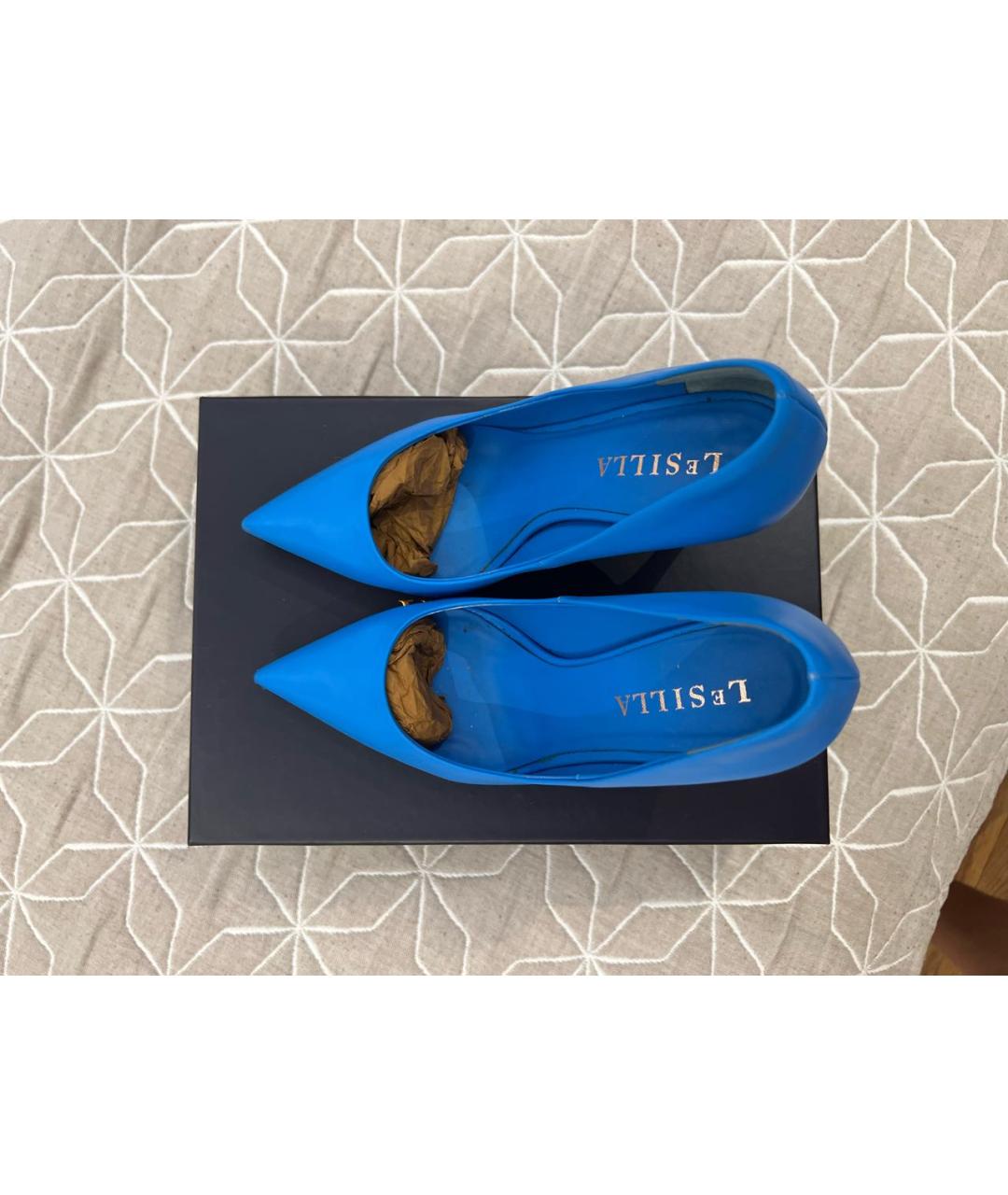 LE SILLA Синие кожаные туфли, фото 3