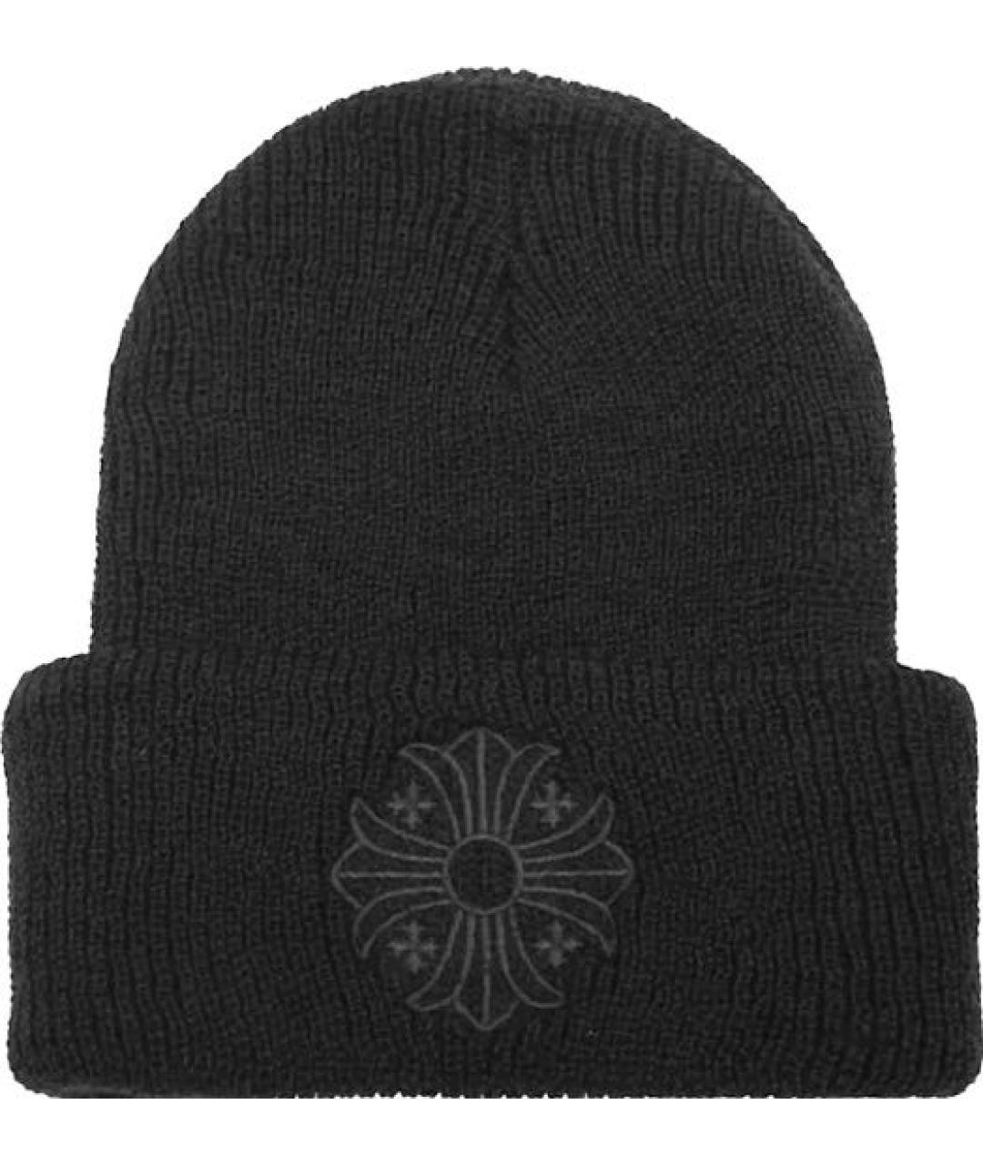 CHROME HEARTS Черная шерстяная шапка, фото 1