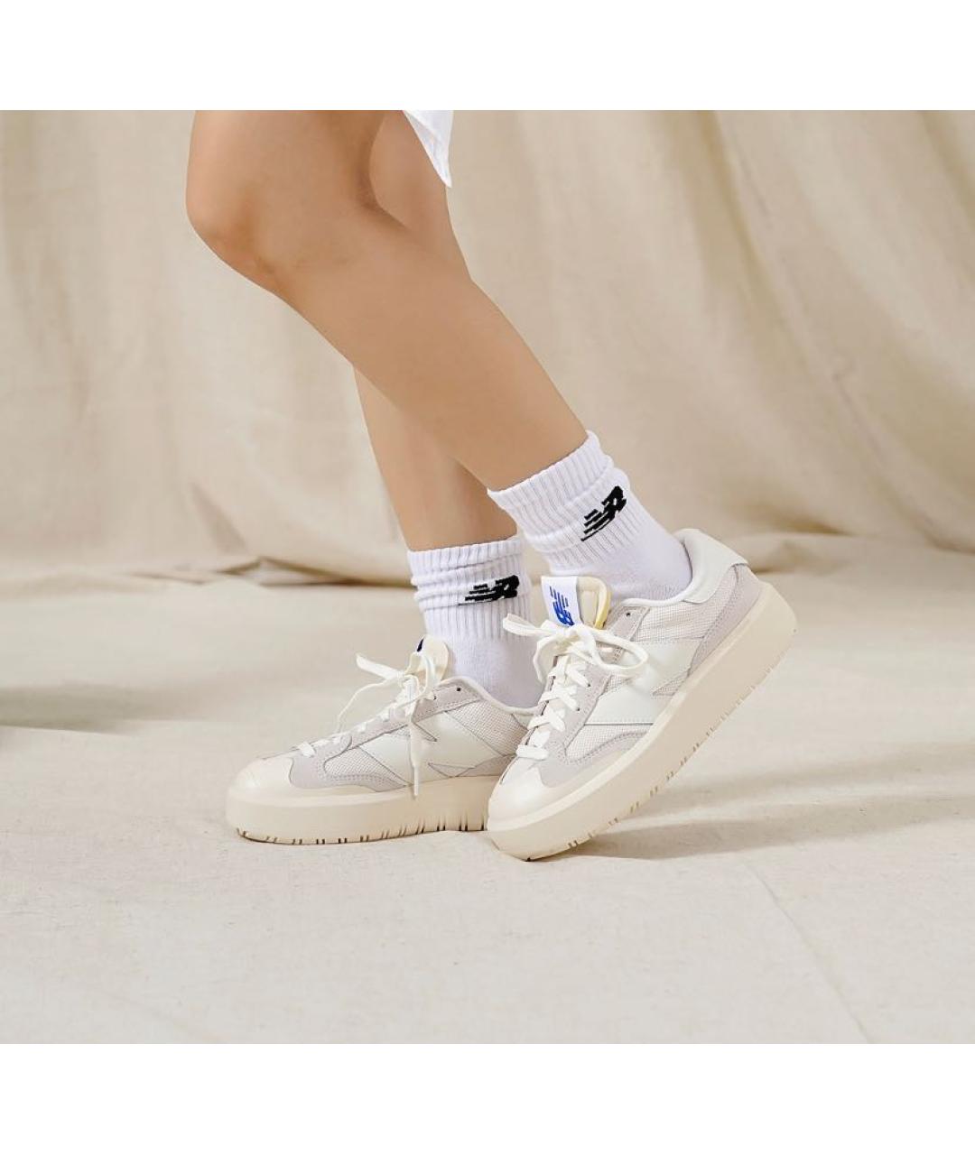 NEW BALANCE Бежевые замшевые кроссовки, фото 8