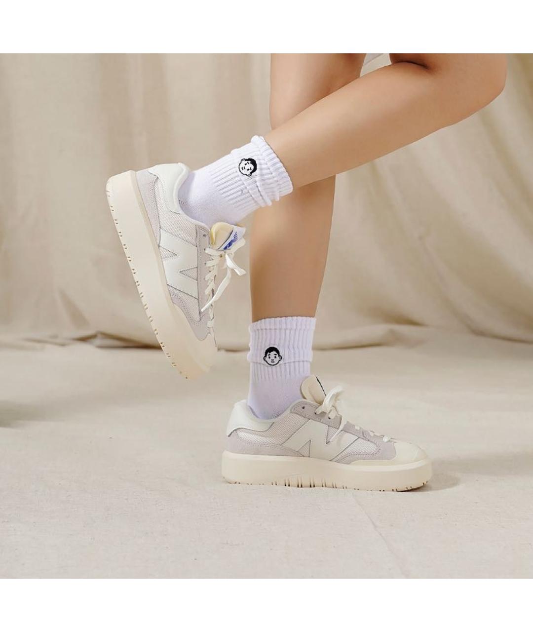 NEW BALANCE Бежевые замшевые кроссовки, фото 7