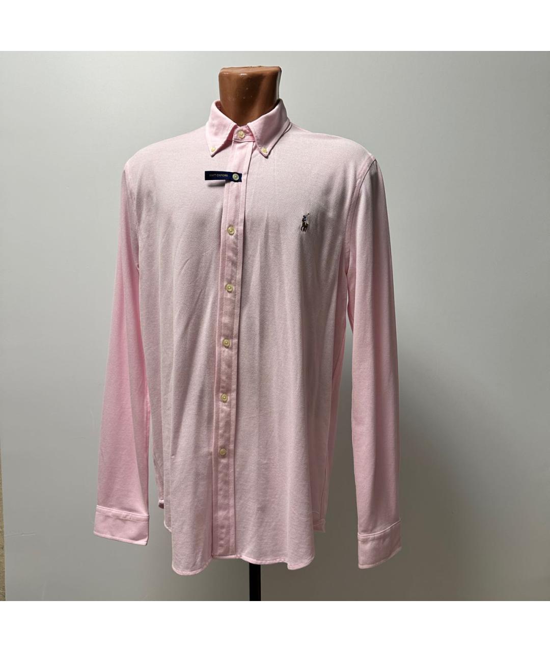 POLO RALPH LAUREN Розовая хлопковая классическая рубашка, фото 3