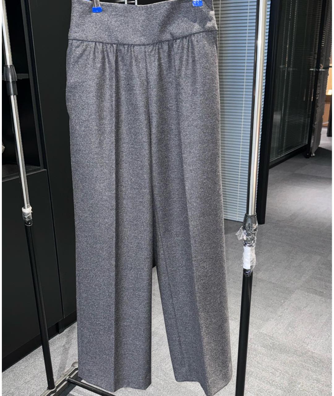 VALENTINO Серые шерстяные брюки широкие, фото 8