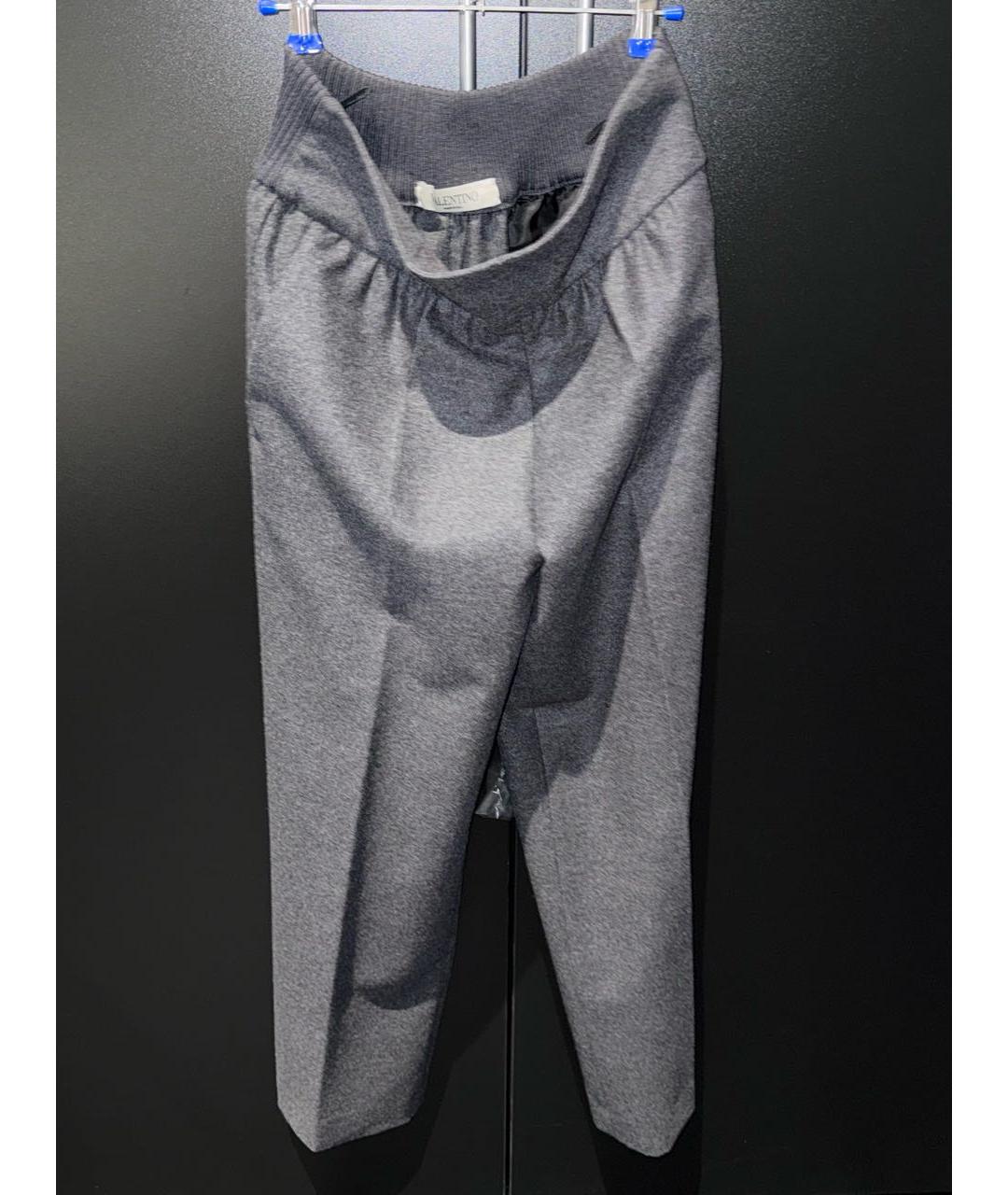 VALENTINO Серые шерстяные брюки широкие, фото 5