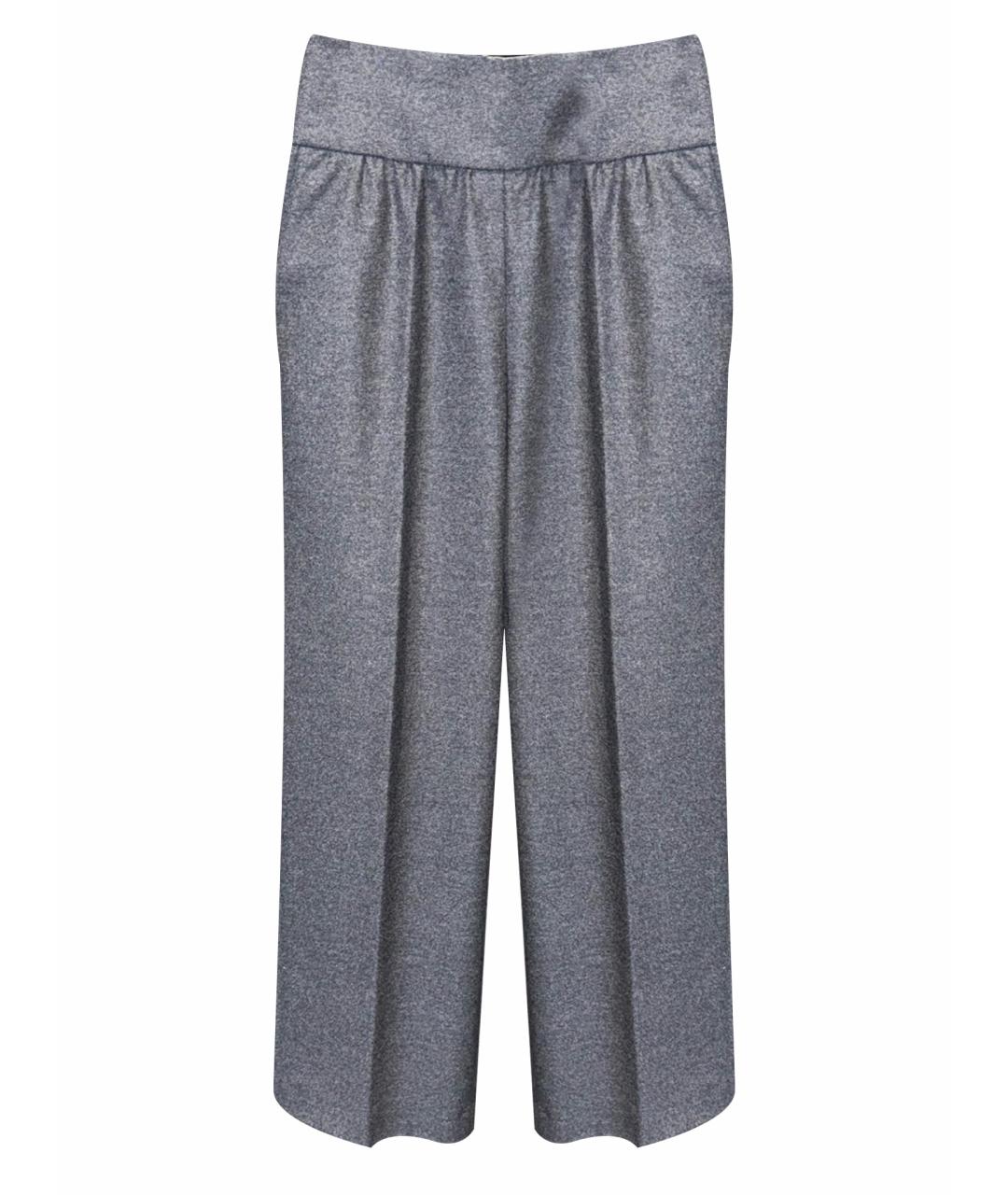 VALENTINO Серые шерстяные брюки широкие, фото 1