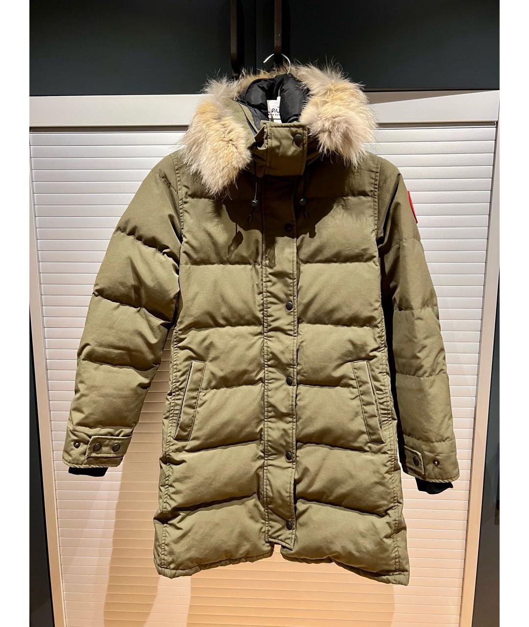 CANADA GOOSE Хаки хлопковый пуховик, фото 5