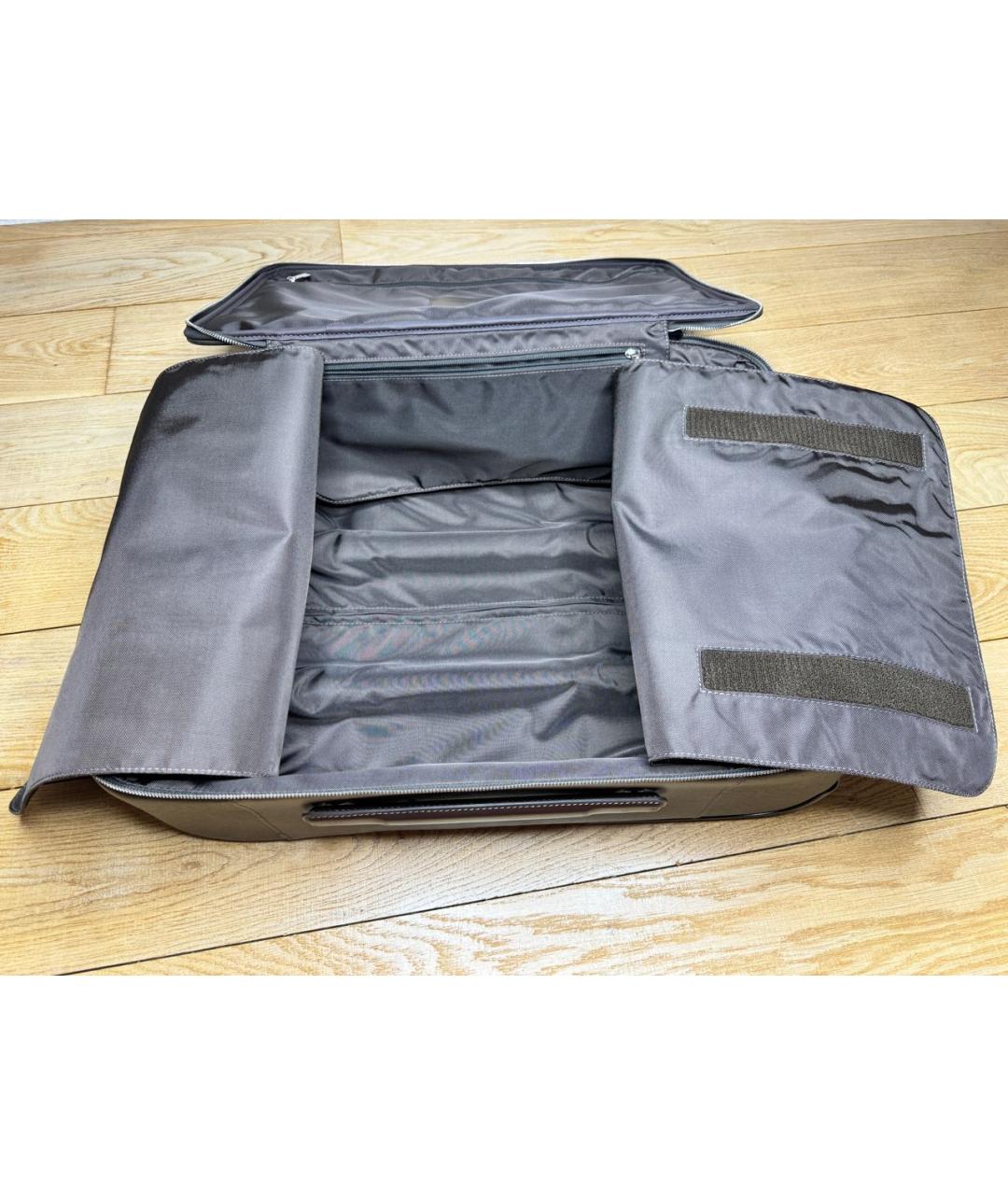 LOUIS VUITTON PRE-OWNED Коричневый кожаный чемодан, фото 3