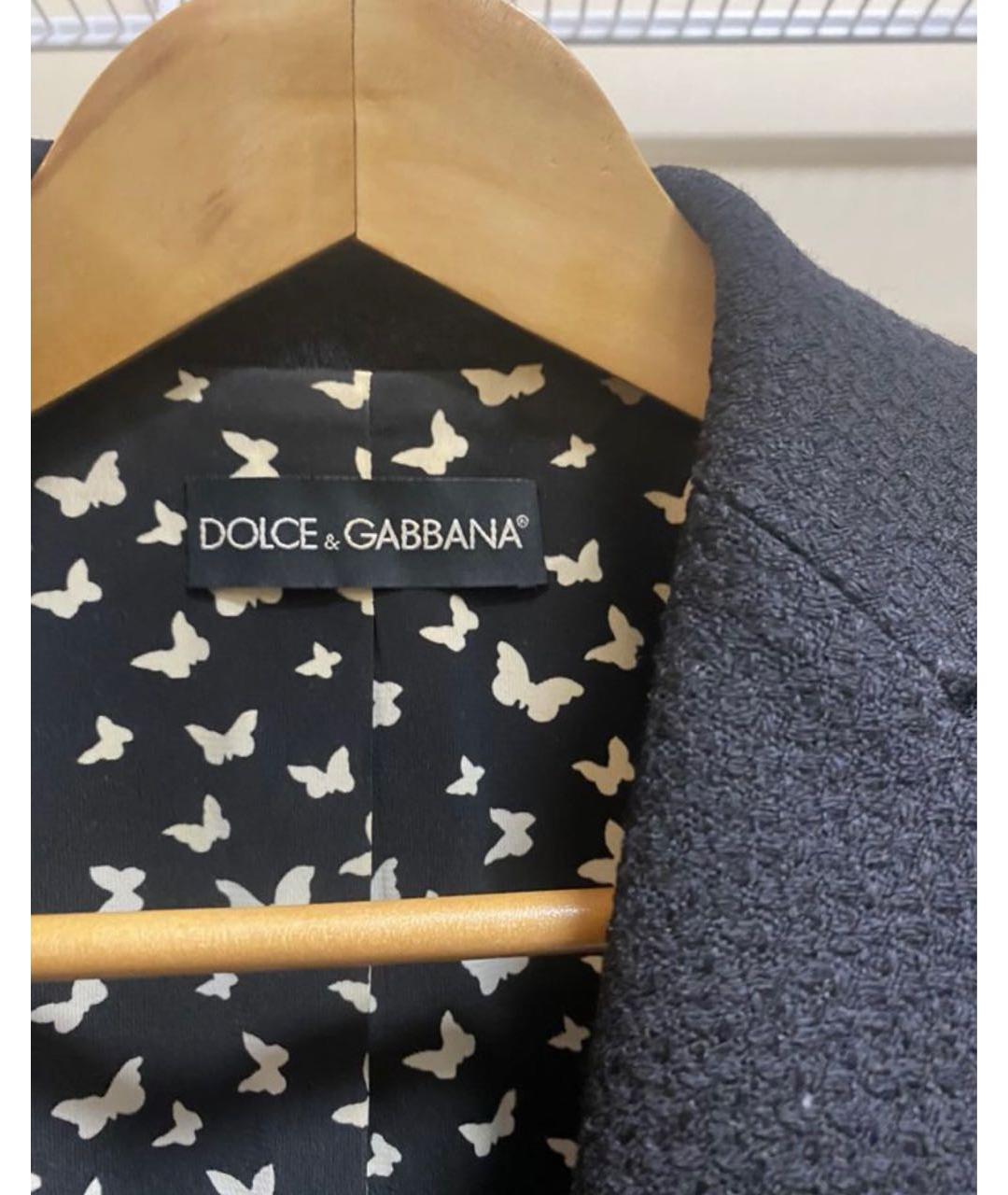 DOLCE&GABBANA Черный шерстяной жакет/пиджак, фото 3