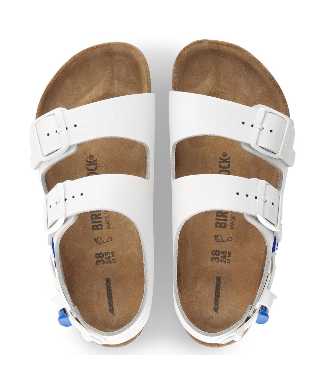 BIRKENSTOCK Белые кожаные сандалии, фото 2