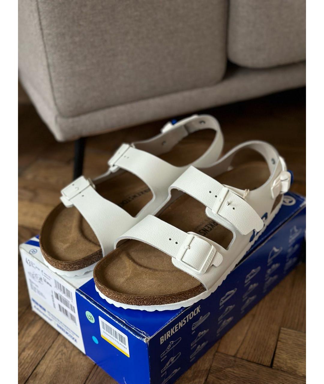 BIRKENSTOCK Белые кожаные сандалии, фото 8