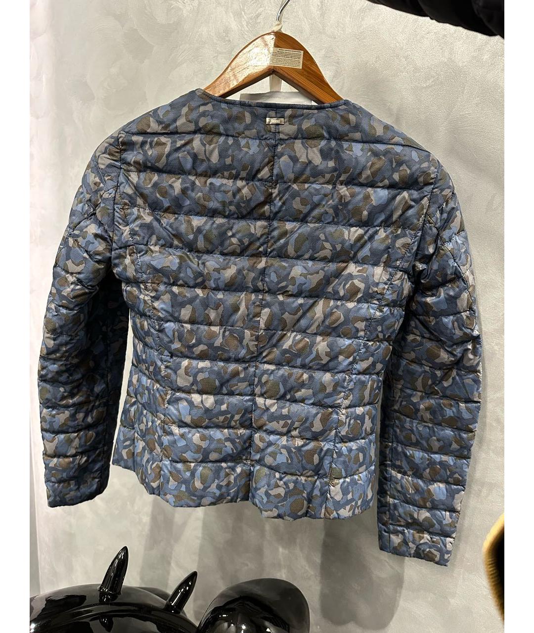 HERNO Синяя полиамидовая куртка, фото 2
