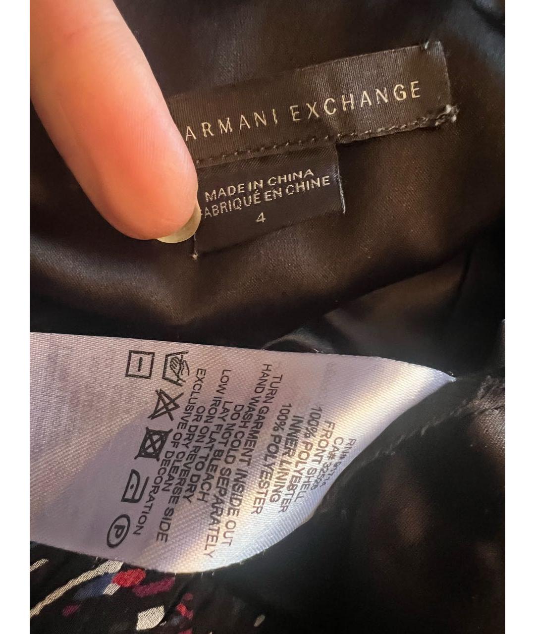 ARMANI EXCHANGE Черное коктейльное платье, фото 3