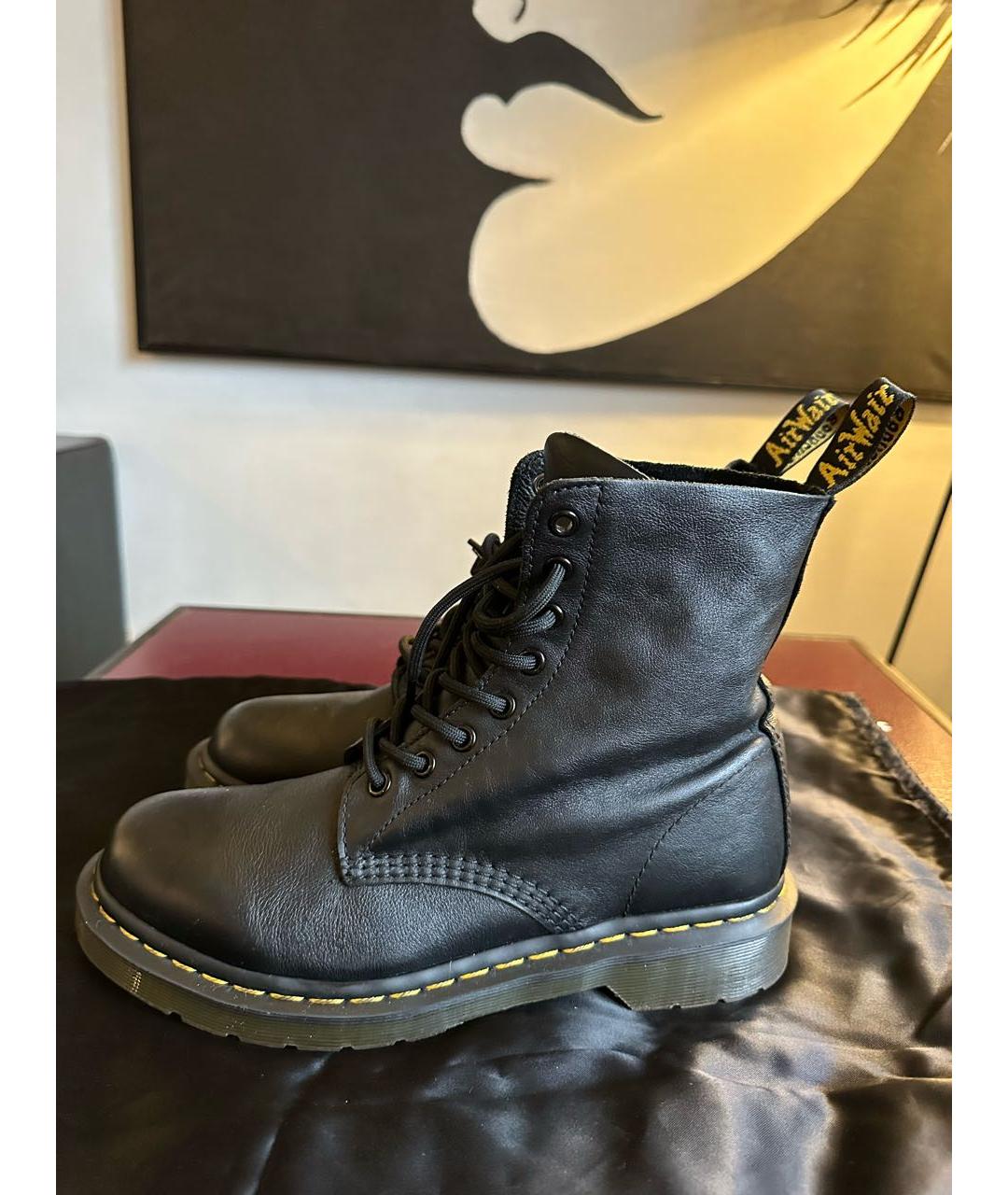DR. MARTENS Черные кожаные ботинки, фото 7