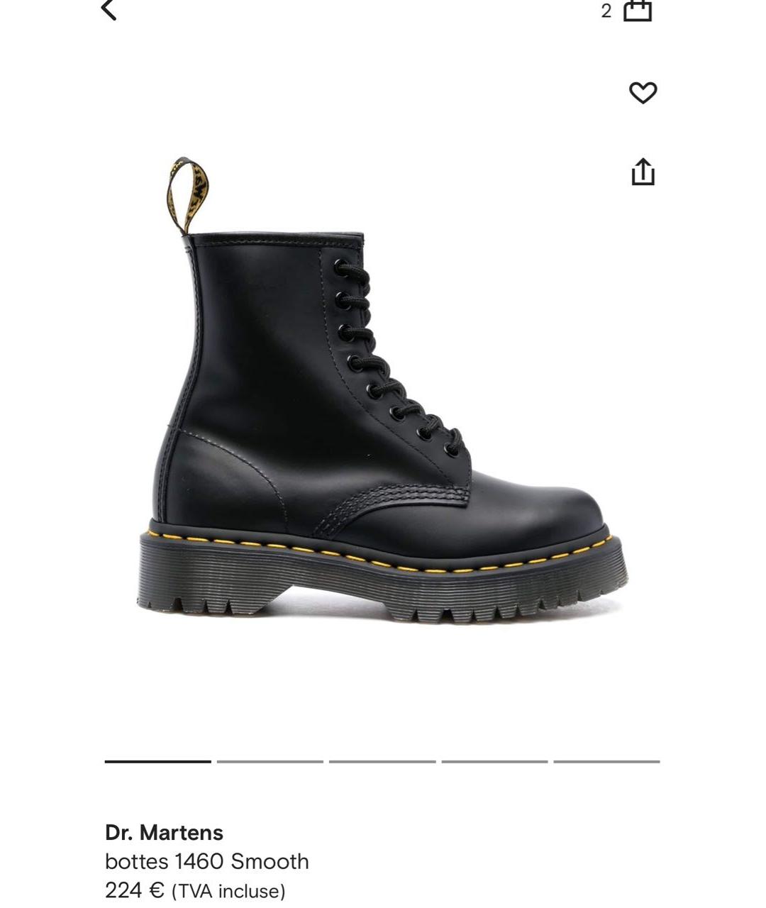 DR. MARTENS Черные кожаные ботинки, фото 8