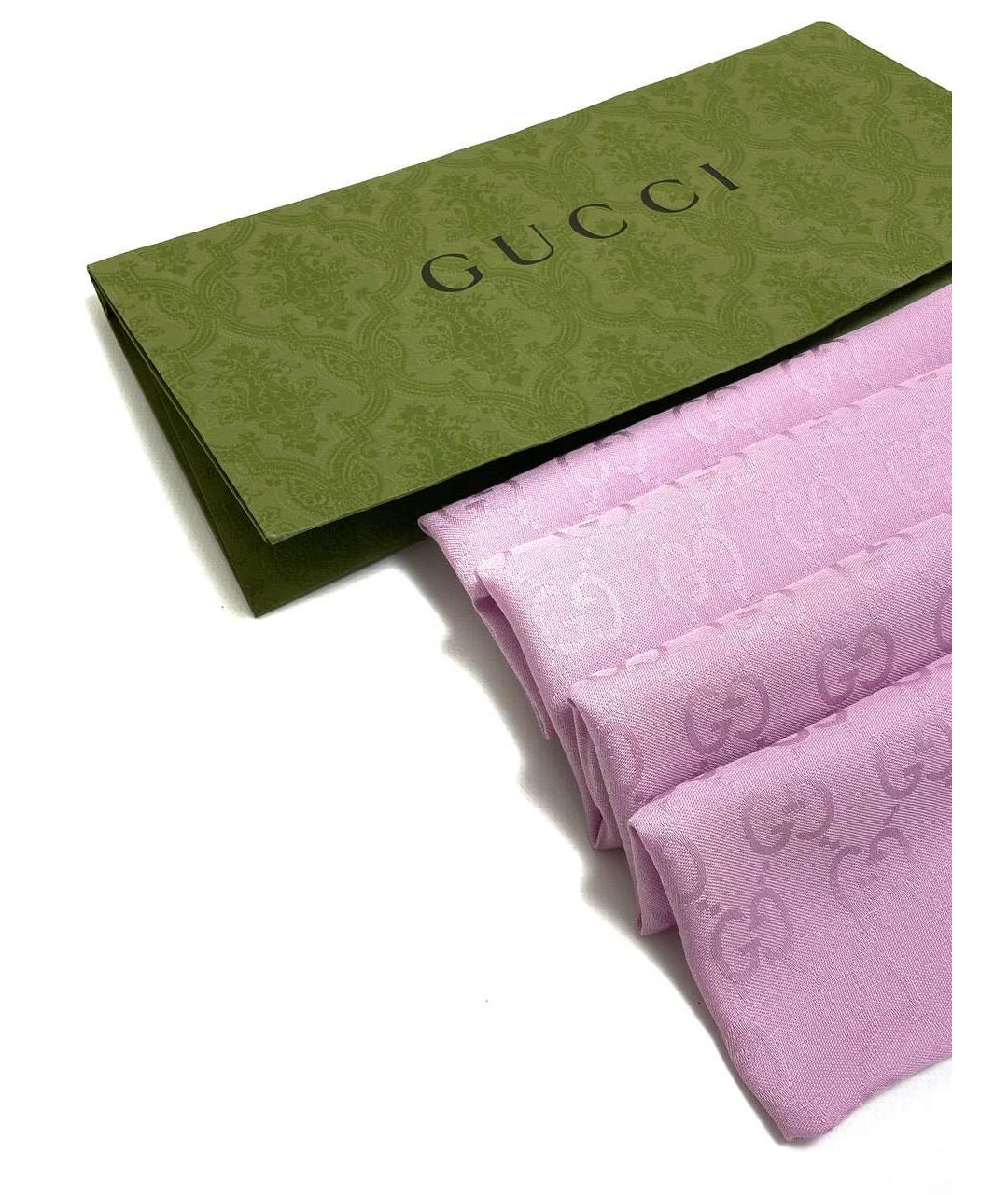 GUCCI Розовый шарф, фото 2