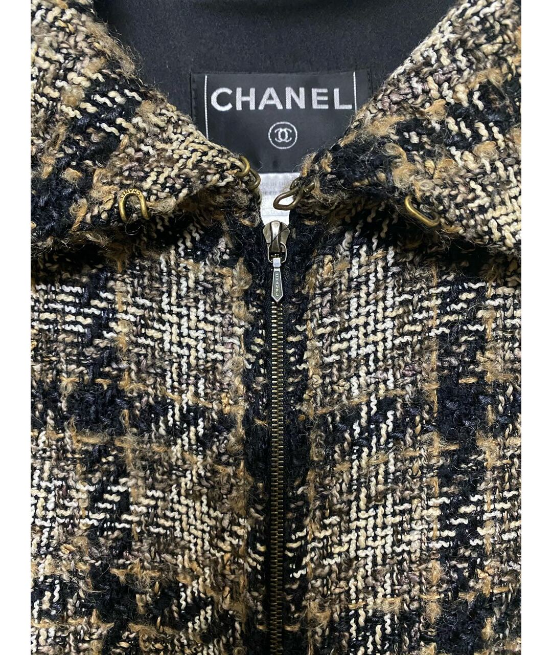 CHANEL Коричневое твидовое пальто, фото 4