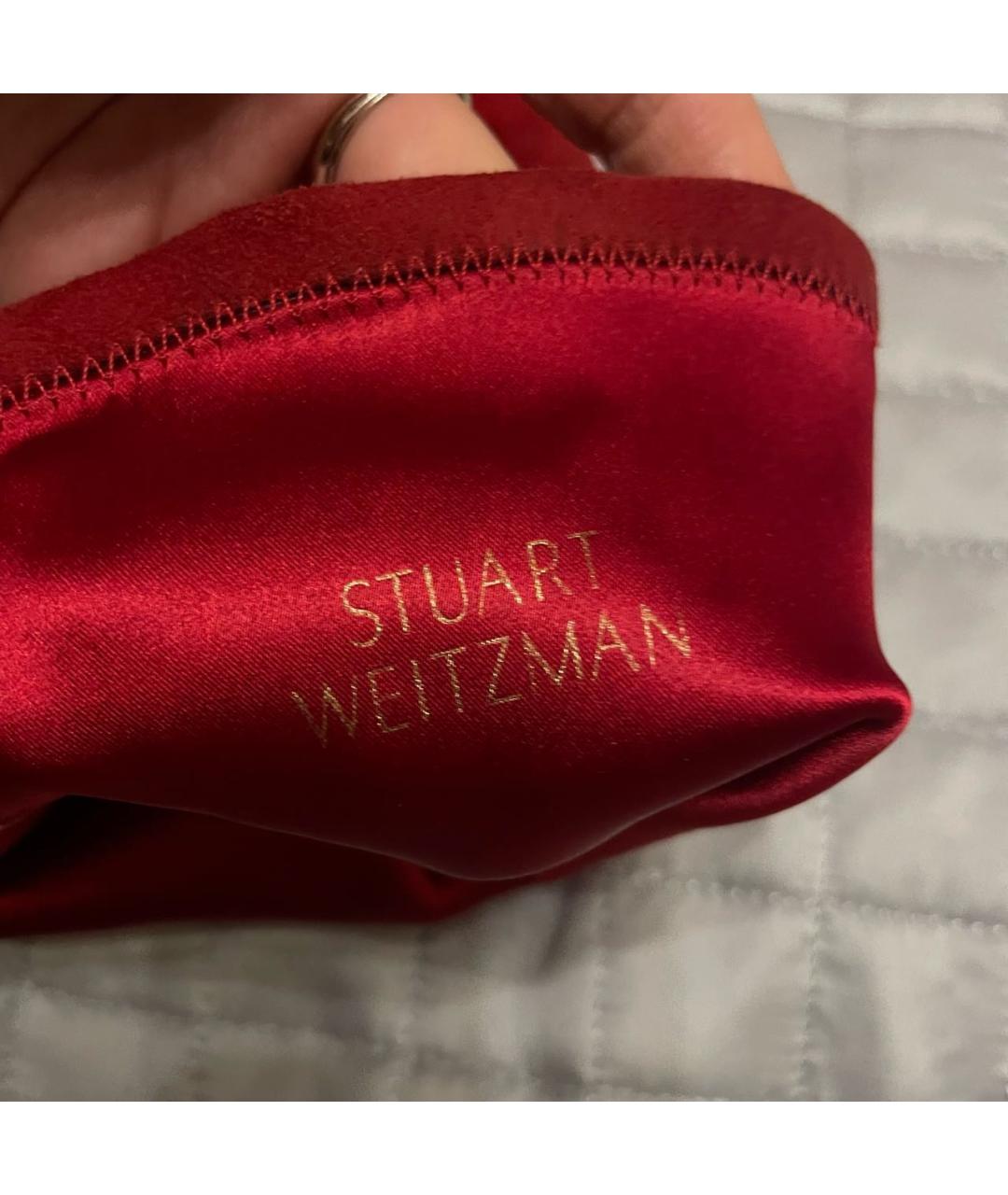STUART WEITZMAN Красные замшевые ботфорты, фото 5