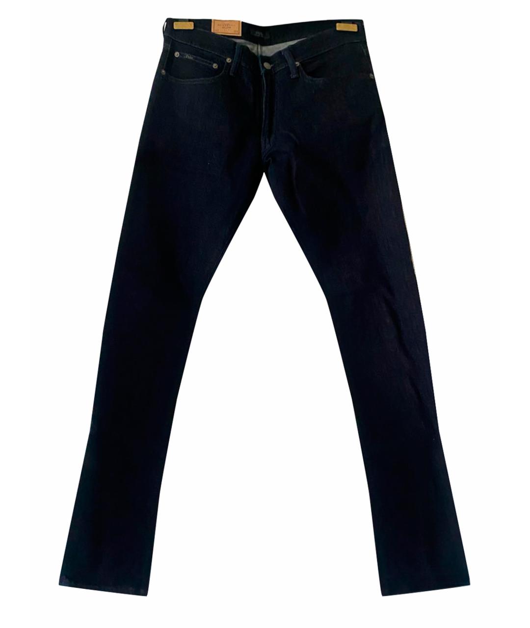 POLO RALPH LAUREN Темно-синие хлопковые джинсы скинни, фото 1
