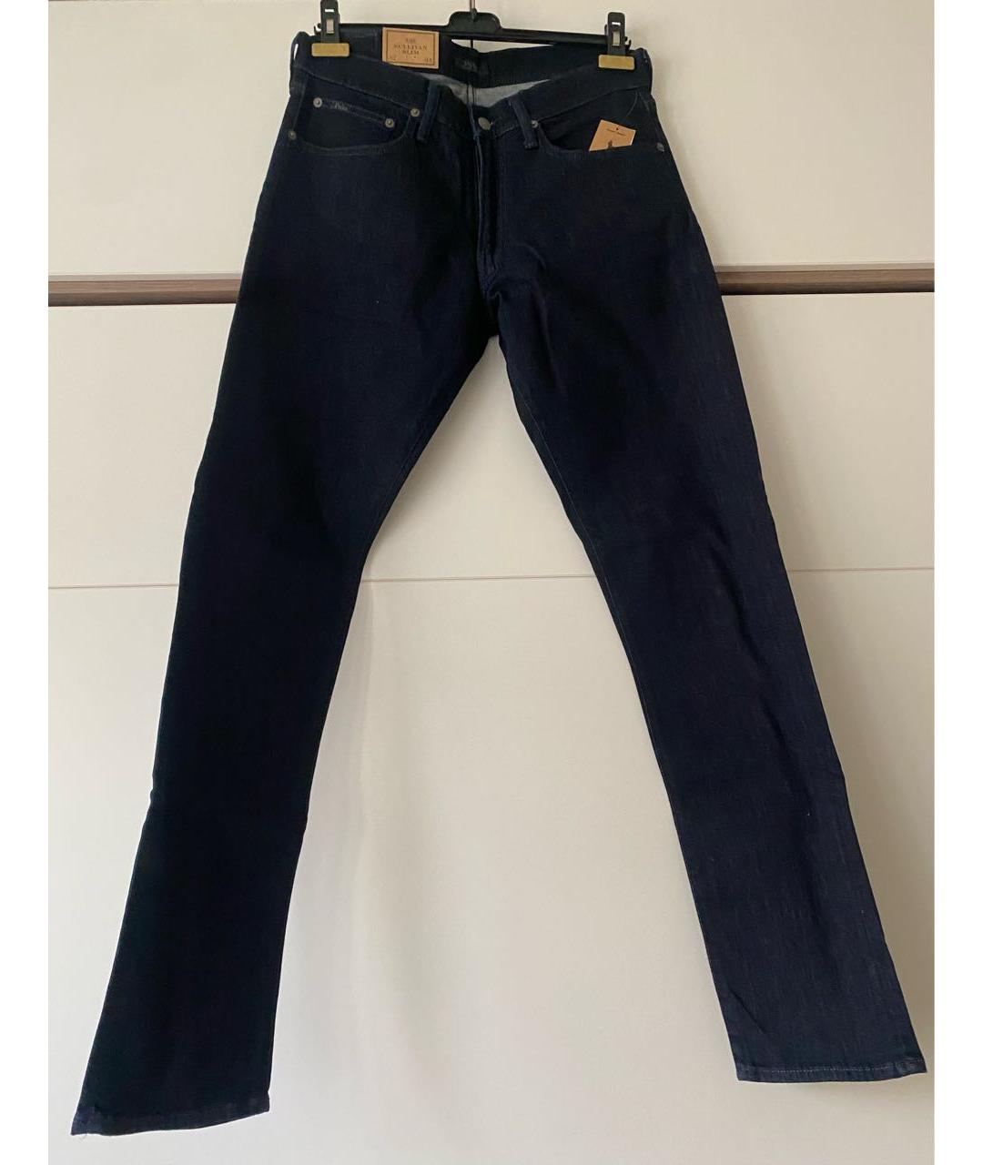 POLO RALPH LAUREN Темно-синие хлопковые джинсы скинни, фото 7