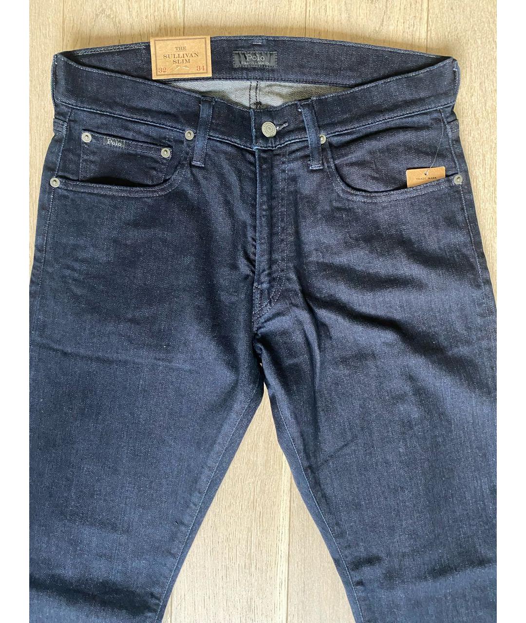 POLO RALPH LAUREN Темно-синие хлопковые джинсы скинни, фото 4