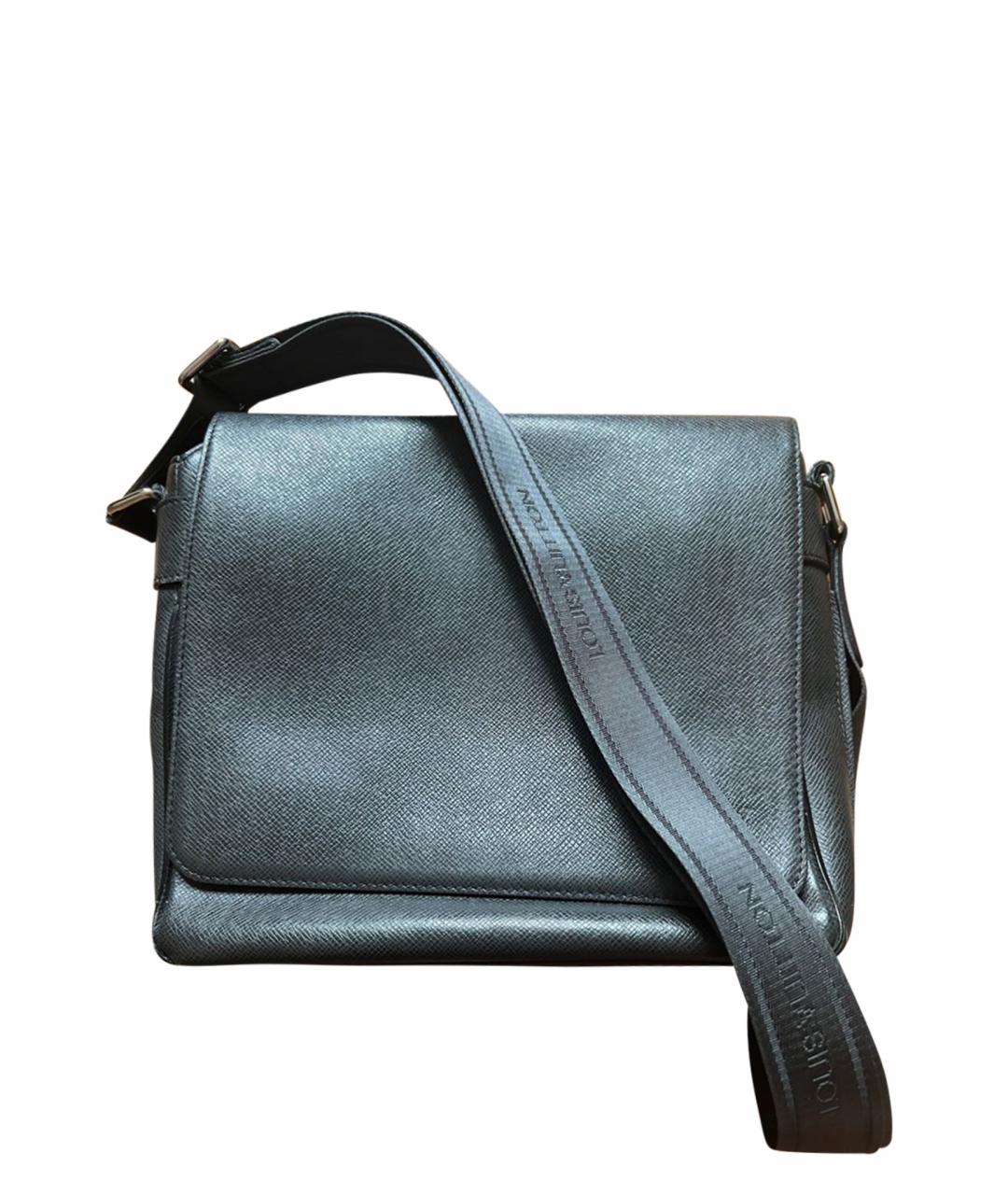 LOUIS VUITTON PRE-OWNED Темно-синяя кожаная сумка на плечо, фото 1