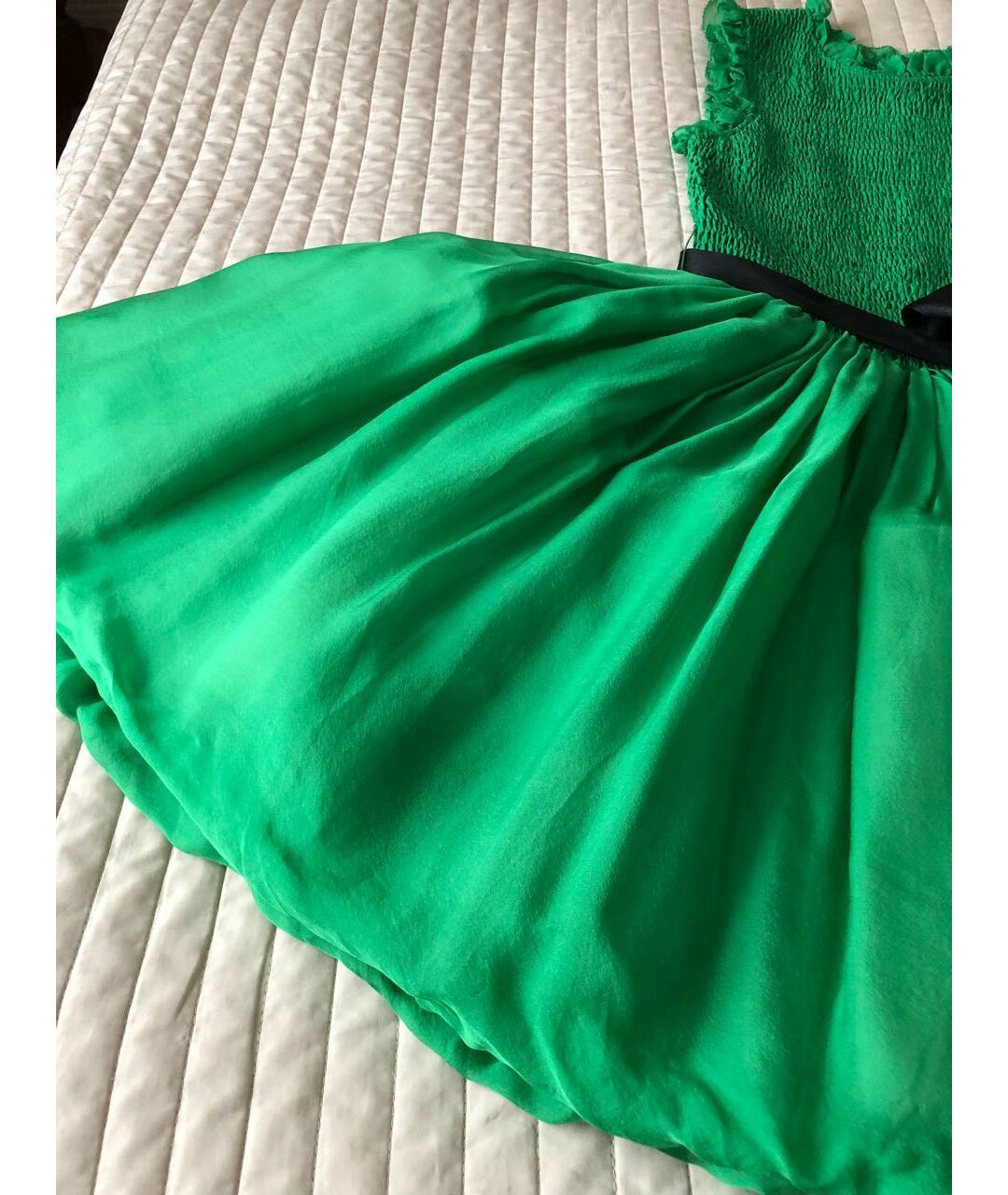 RED VALENTINO Зеленые шелковое коктейльное платье, фото 6